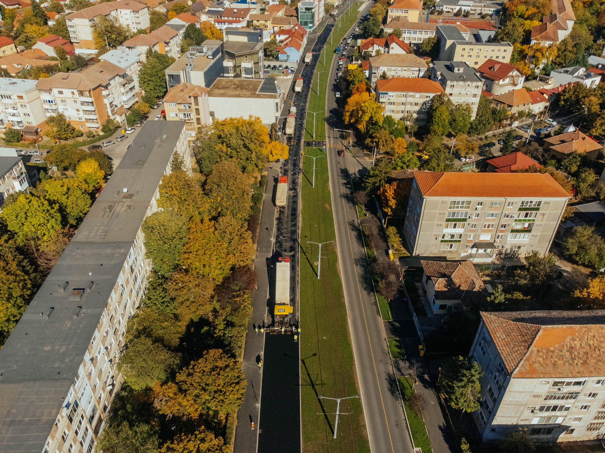 Primele linii de tramvai înierbate pe două bulevarde din Timișoara