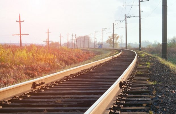 railroad tracks in autumn