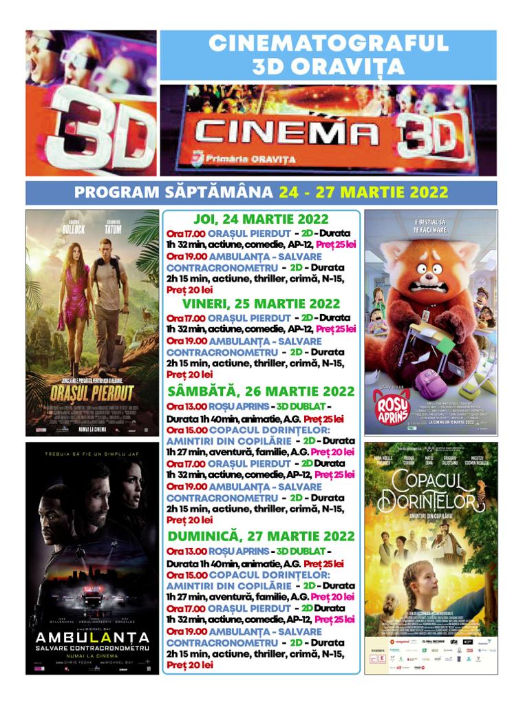 cinema oravita 23 27 martie