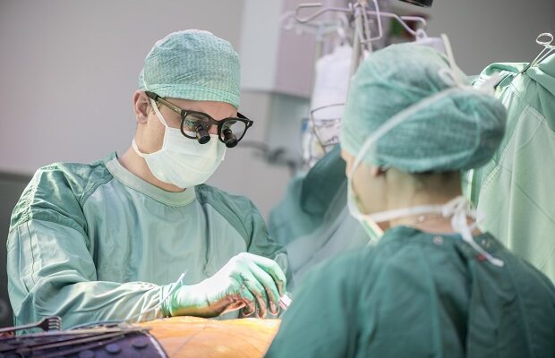 heart surgeon during a heart operation