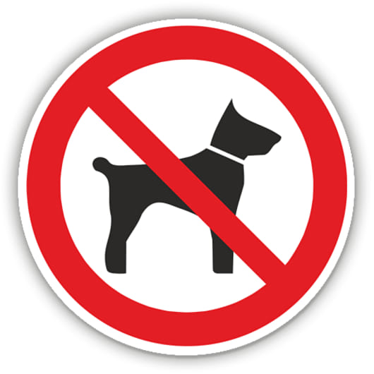 semn interzis cu animale