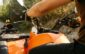 atv riding, view through the eyes of driver