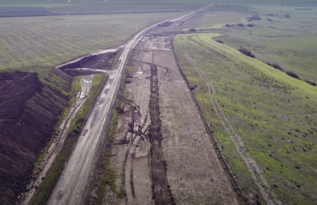 Santierul drumului de legatura Timisoara - autostrada