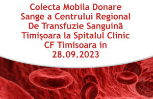afis campanie donare de sange la spitalul clinic cf din timisoara
