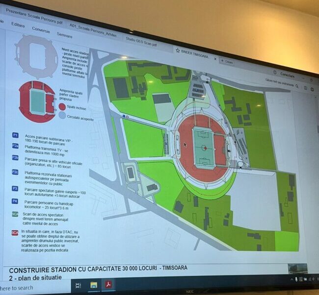 plansa viitorului stadion de la timisoara