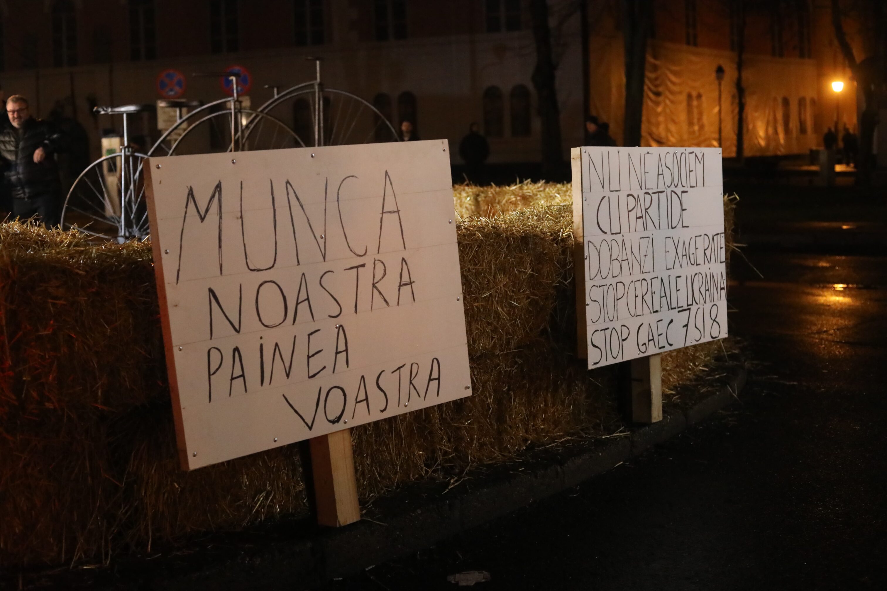 protestul fermierilor din centrul Timisoarei