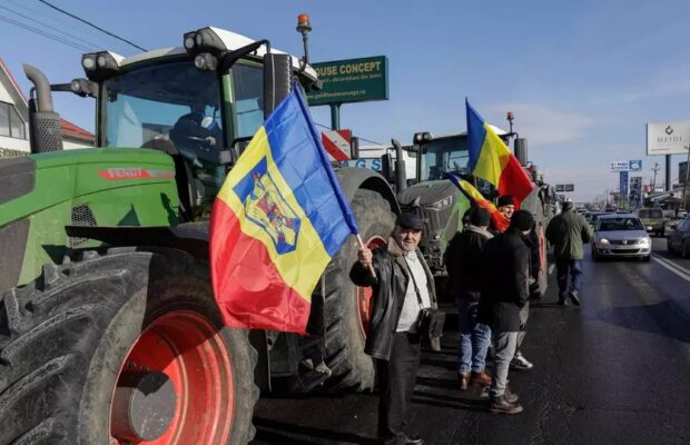 fermierii protest in centrul timisoarei