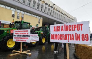stire Timisoara: protest al fermierilor in centrul orasului