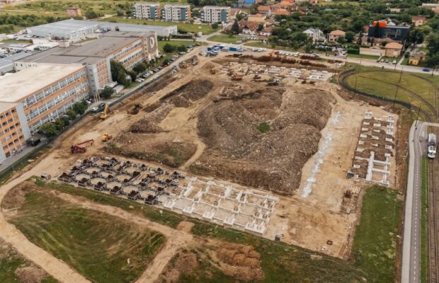 santierul noului stadion al timisoarei