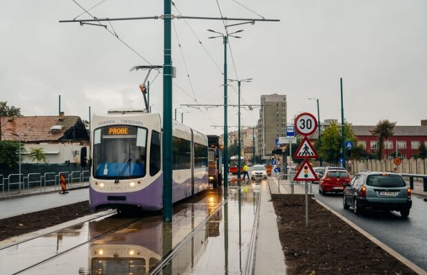 probe cu tramvaiul pe bdul vidrighin din timisoara