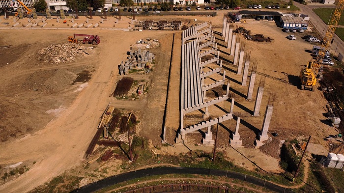 santierul noului stadion municipal al timisoarei