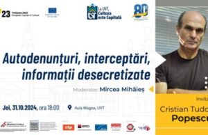 conferinta 2024 cristian tudor popescu la universitatea de vest timisoara