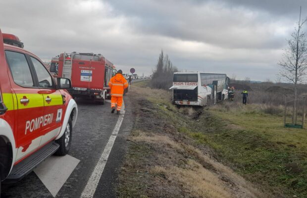 accident autocar timisoara cinci victime