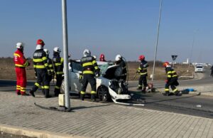 accident autocar autoturism aeroport timisoara
