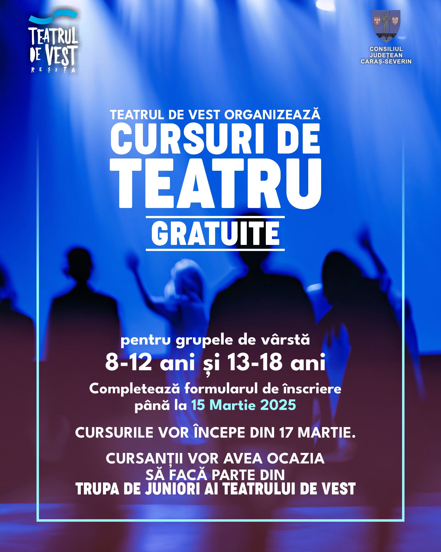 Afis cursuri teatru Reșița